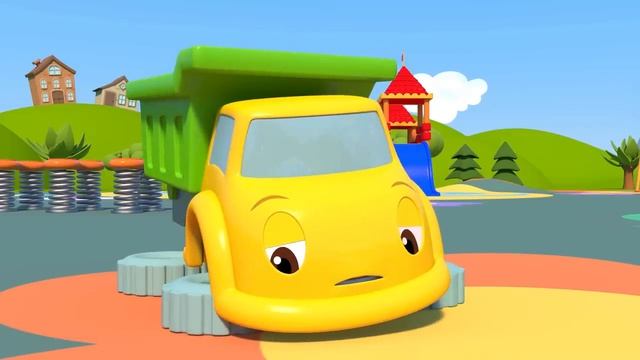 Детский мультфильм.  Синий трактор и грузовик лентяй