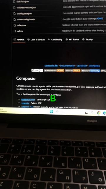 Composio  29K Звёзд  ИИ-Агенты Получили Руки  1000 Интеграций  Mail Telegram Notion  1 Строка
