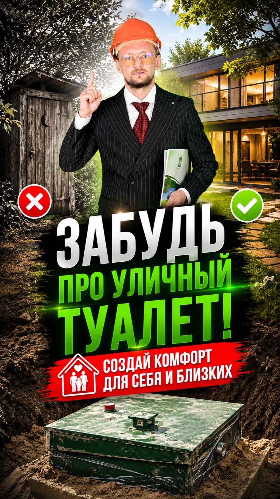 СЕПТИК ДЛЯ ЧАСТНОГО ДОМА. Создай комфорт для себя и близких! #септик #септикдлячастногодома