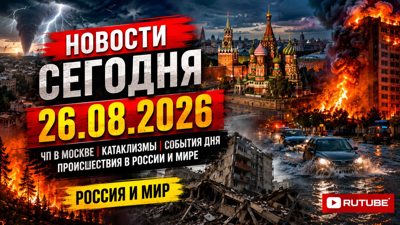 НОВОСТИ СЕГОДНЯ 26.08.2026  ЧП в Москве катаклизмы события дня происшествия в России и мире