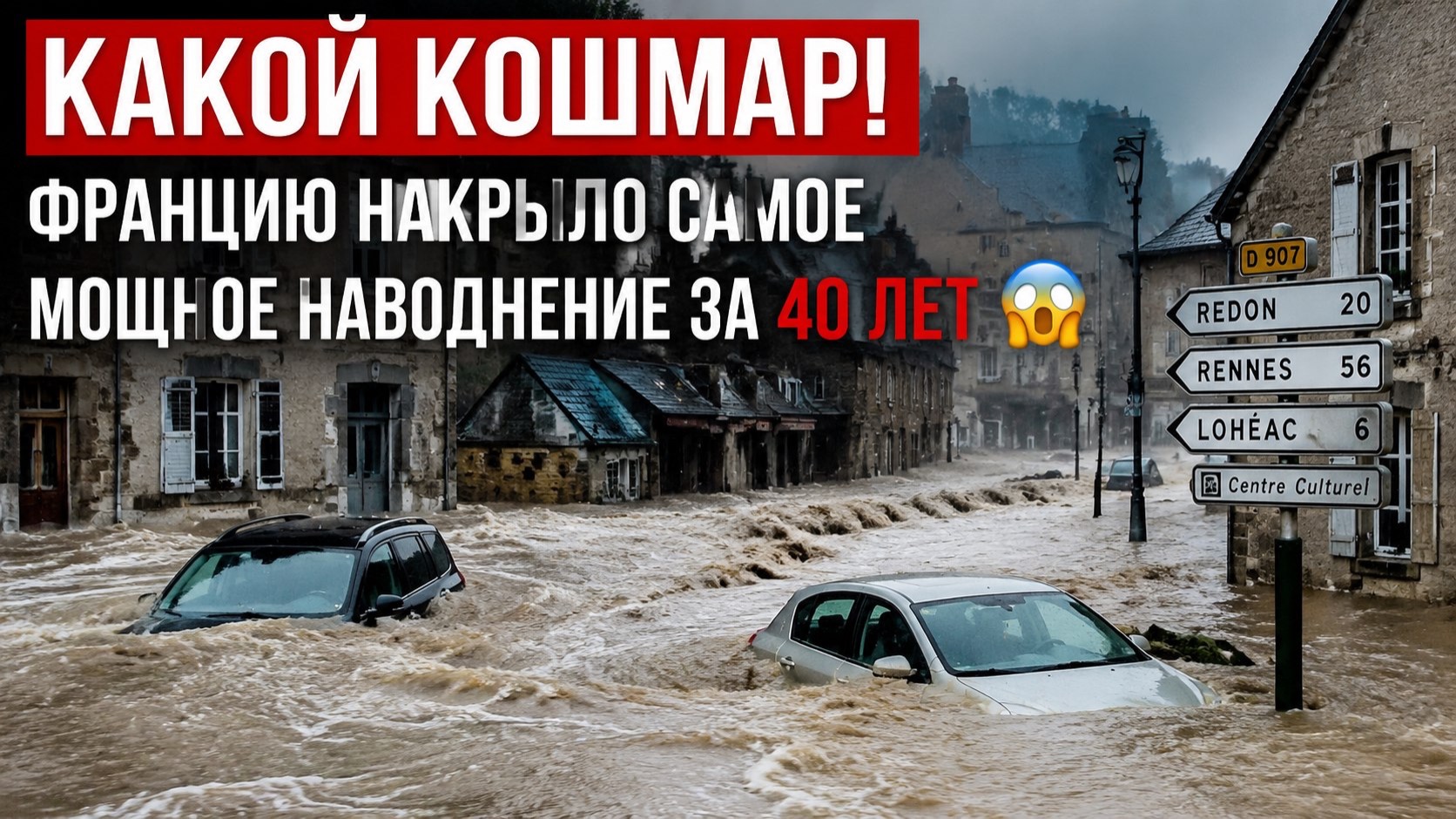 КАКОЙ КОШМАР! Францию накрыло самое мощное наводнение за 40 лет 