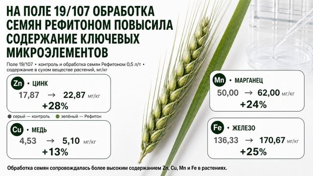 Рефитон на озимой пшенице: результаты производственных опытов