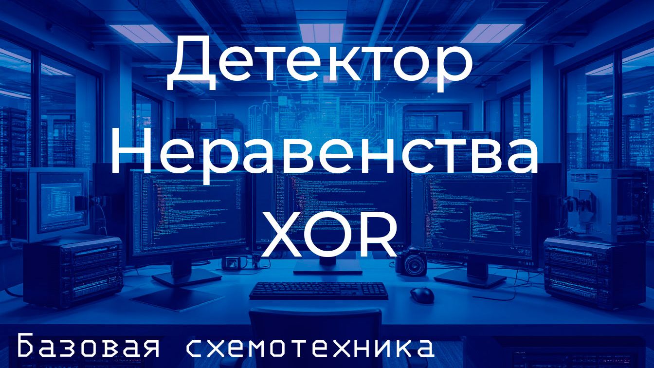 Детектор неравенства и элемент XOR Исключающее ИЛИ в Digital  Базовая схемотехника R1.13