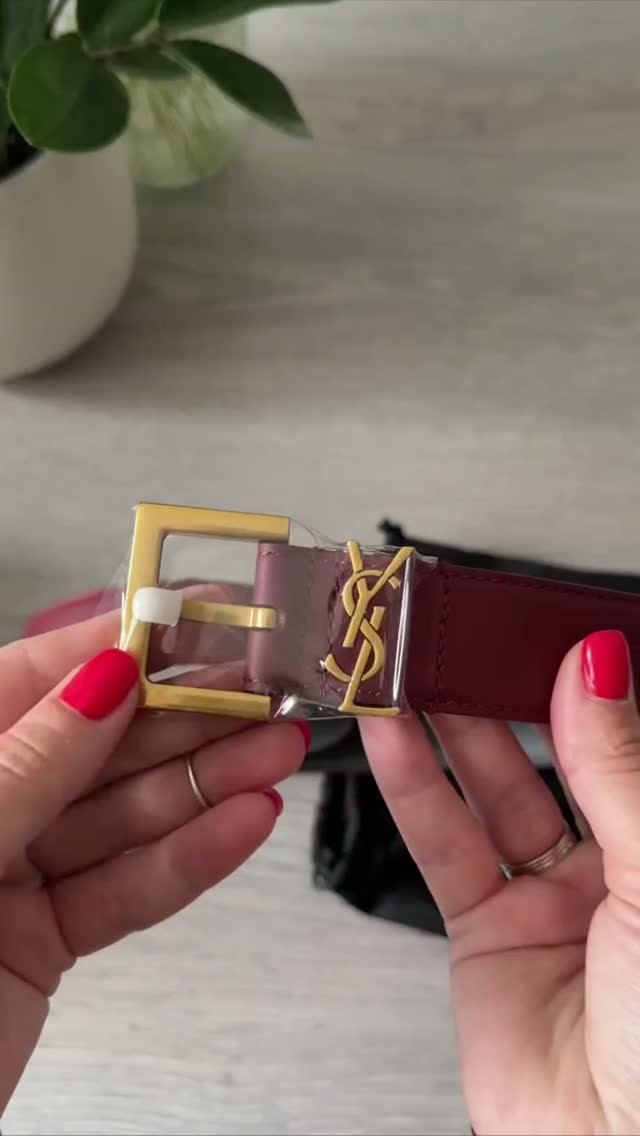 БОРДОВЫЙ КОЖАНЫЙ РЕМЕНЬ В СТИЛЕ YSL  АКЦЕНТ КОТОРЫЙ ГОВОРИТ О ВКУСЕ 