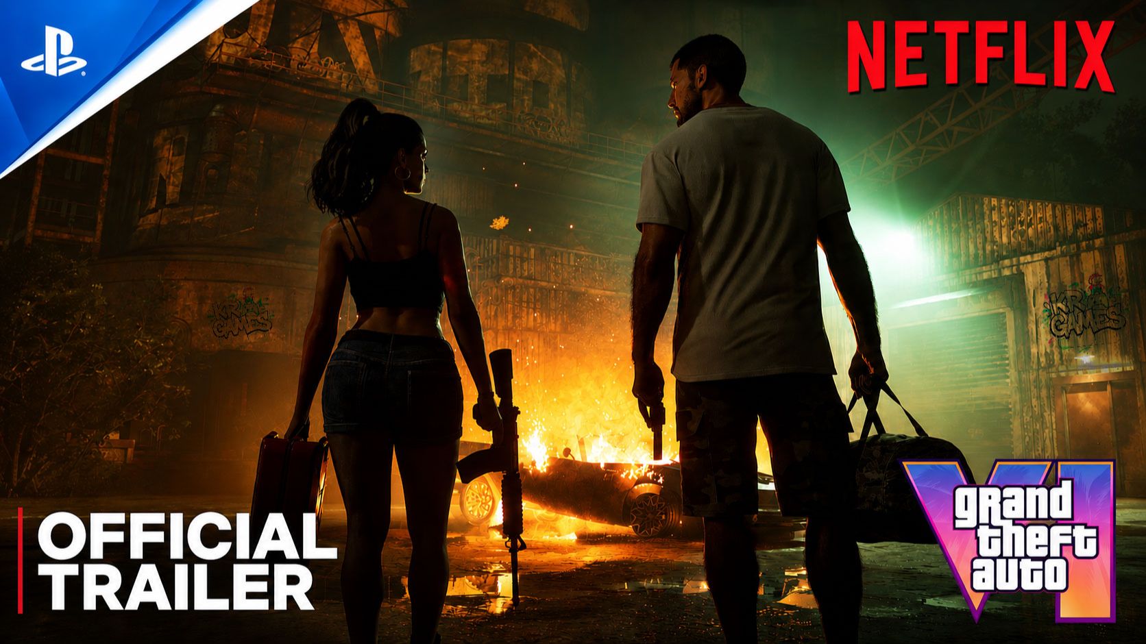 Геймплей GTA 6 на Netflix Смотрим Трейлер Grand Theft Auto 6