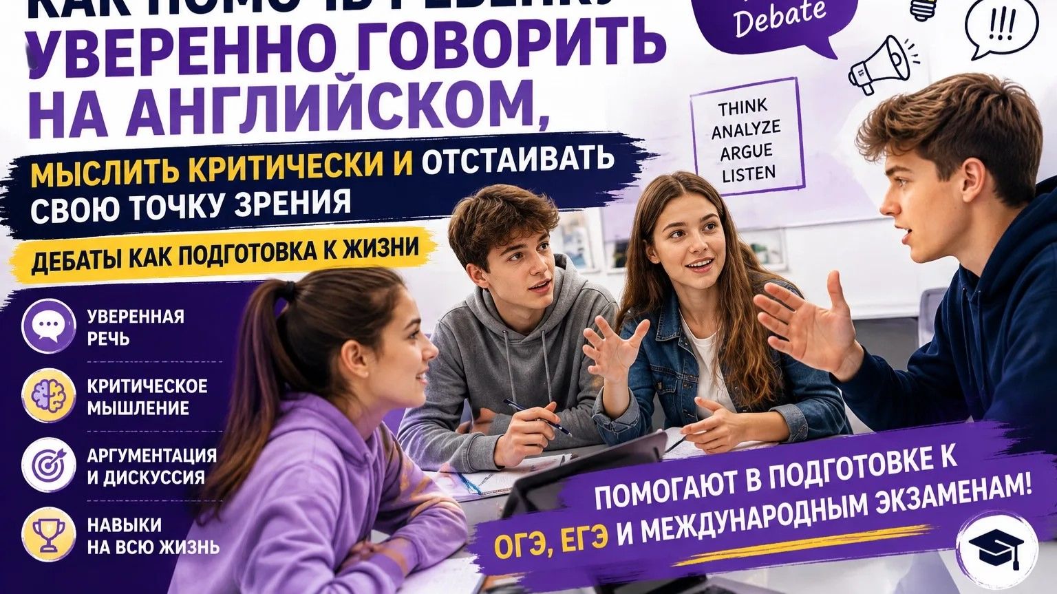 Дебаты на английском как подготовка к экзаменам и  жизни