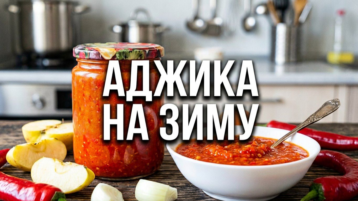 🔥 Аджика на зиму с яблоками и луком — идеальная острота!