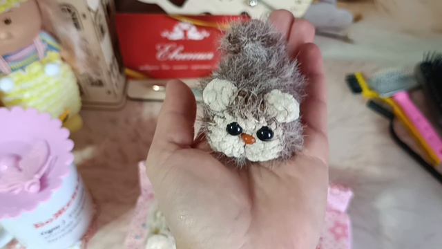 котик колобок как я вяжу из разных видов пряжи. Бешеные крючки, Моно.