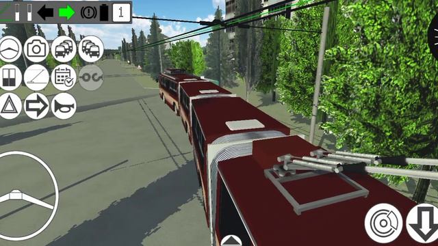 Работаю водителем троллейбуса ЮМЗ T4 в Micro Trolleybus Simulator по 1 маршруту