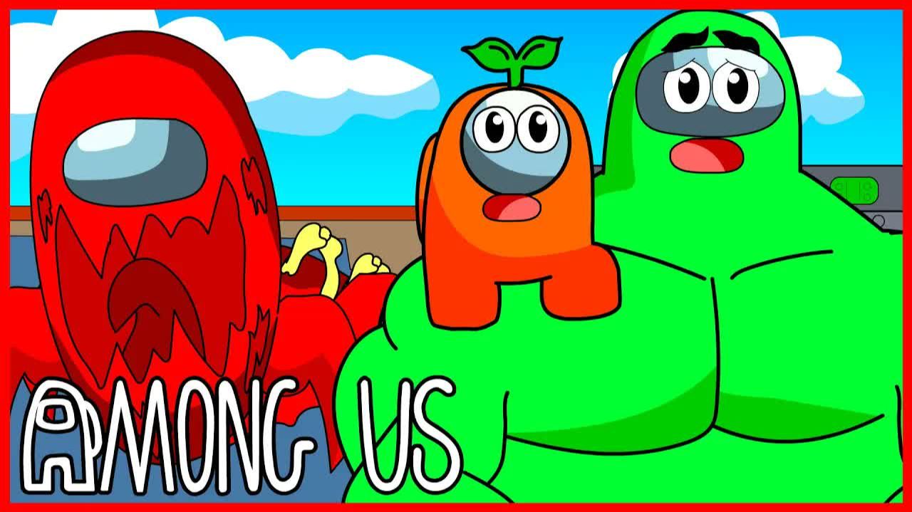  REDD VS GIANT CREWMATE  AMONG US ANIMATION 5
