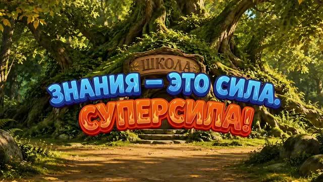 Знания  это сила суперсила!  Добрый мультфильм к 1 сентября