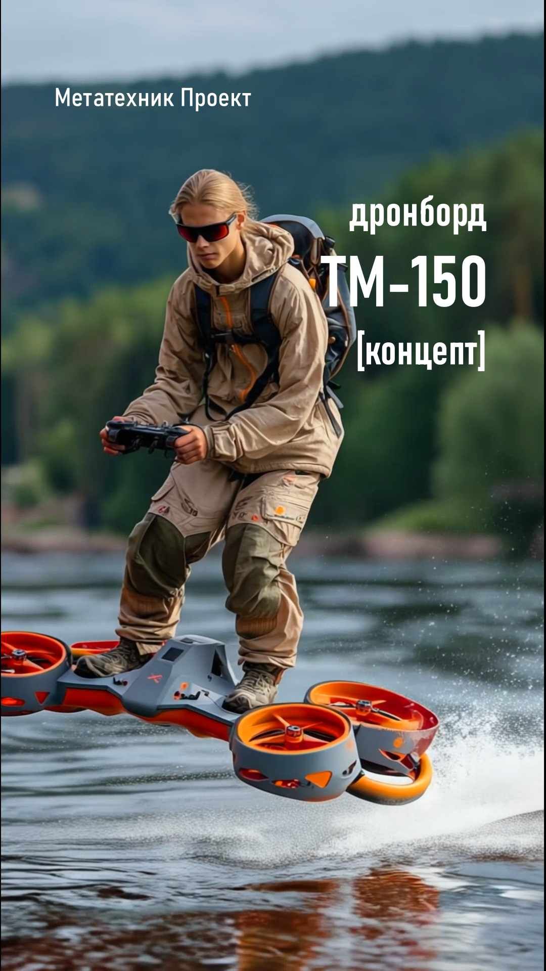 Дронборд ТМ-150 (концепт). Высокая проходимость. Скоростная мобильность на сложных ландшафтах.