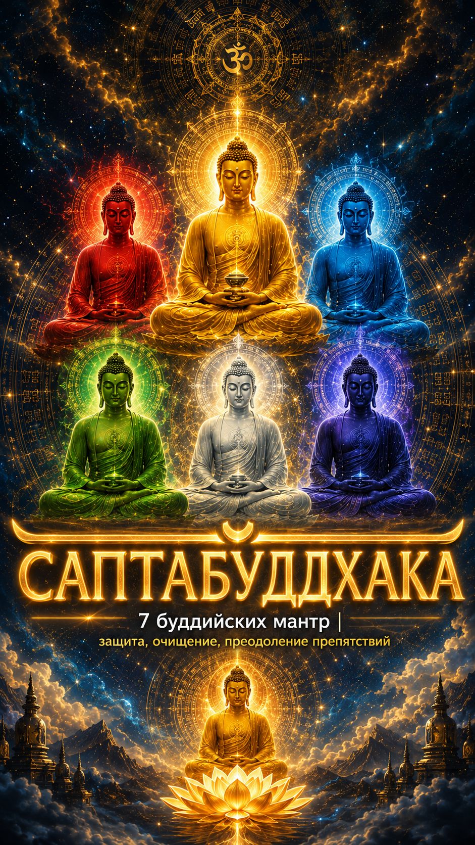 ✨📿 Саптабуддхака: 7 буддийских мантр для защиты и очищения