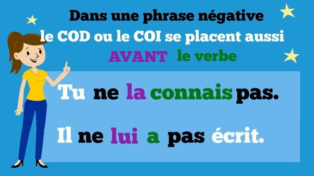 La Place Des Pronoms COD Et COI Dans La Phrase. Niveau A2_B1