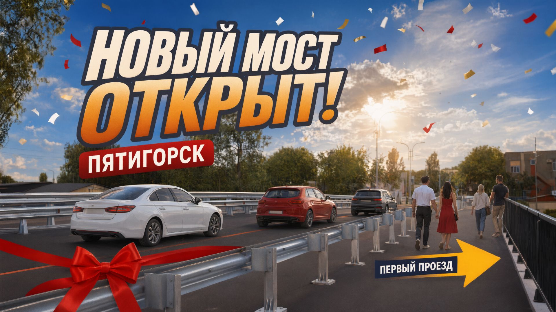 ОТКРЫТИЕ НОВОГО МОСТА В ПЯТИГОРСКЕ