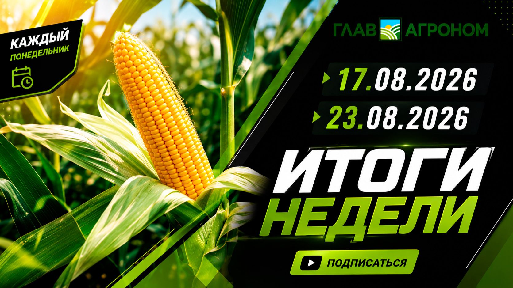Итоги недели с ГлавАгроном 17.08.2026 – 23.08.2026