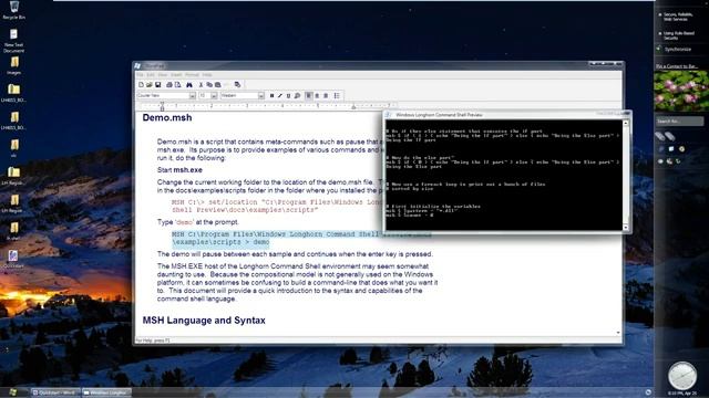 Windows Longhorn Build 4074 - Longhorn Command Shell Beta 1 Demo
