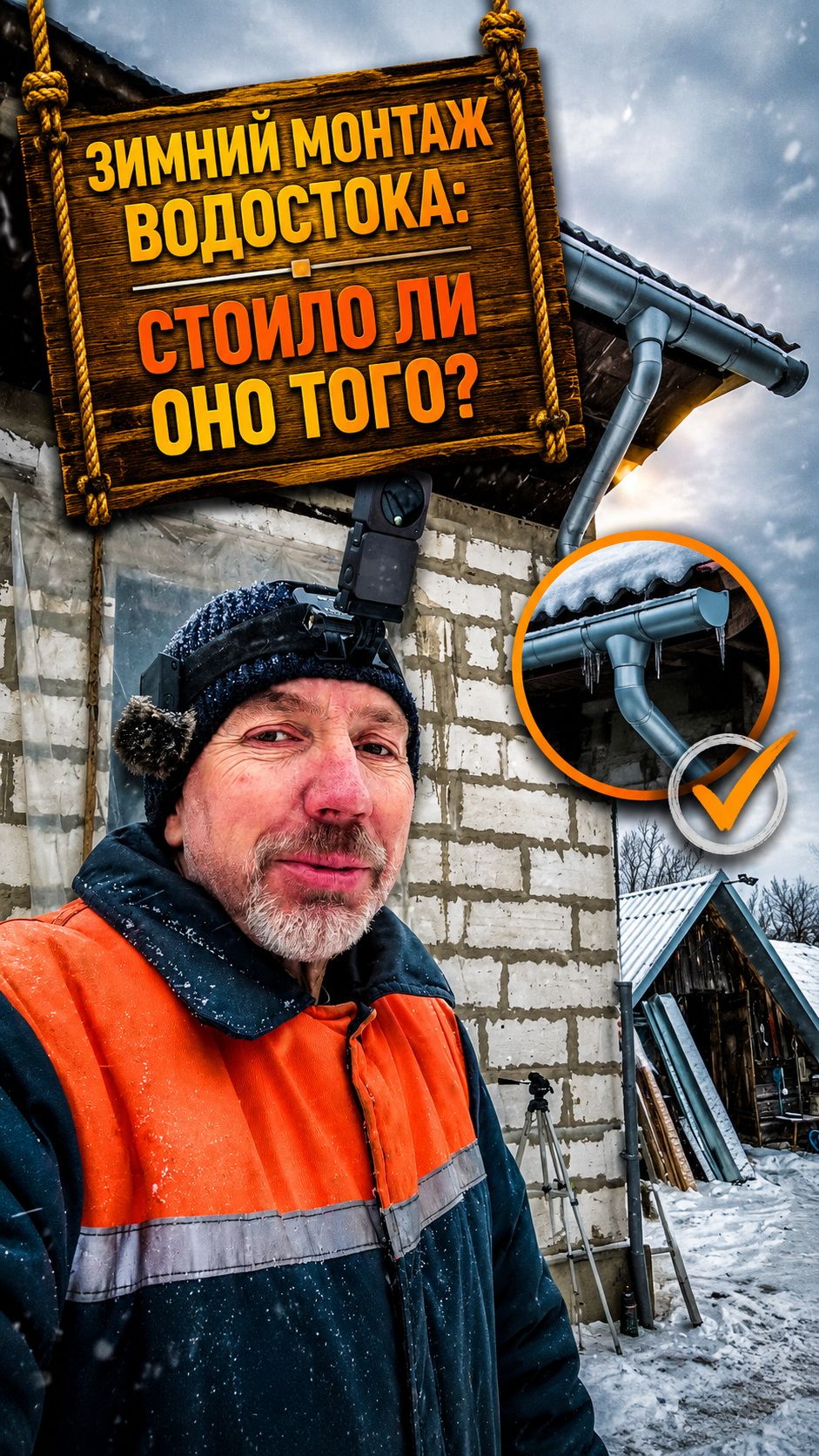 Зимний монтаж водостока: стоило ли оно того? ❄️