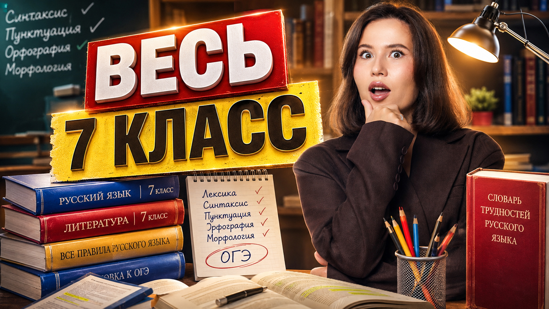 ВЕСЬ 7 КЛАСС по русскому языку за 1 ролик для ОГЭ | Настя Гласная