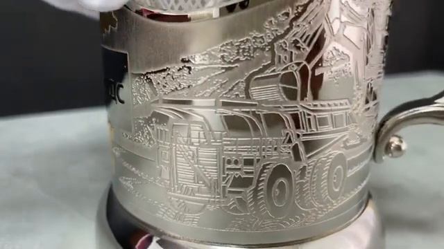 Корпоративные подстаканники с комбинированием золота 999° и никеля
