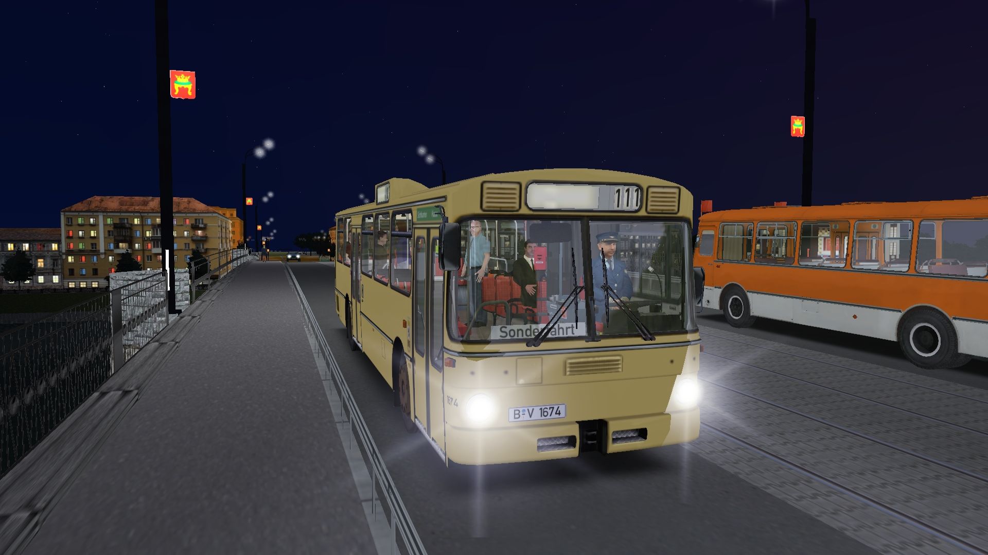 Поездка на Mercedes-Benz O305 по маршруту №111 по карте Тверь 3.0