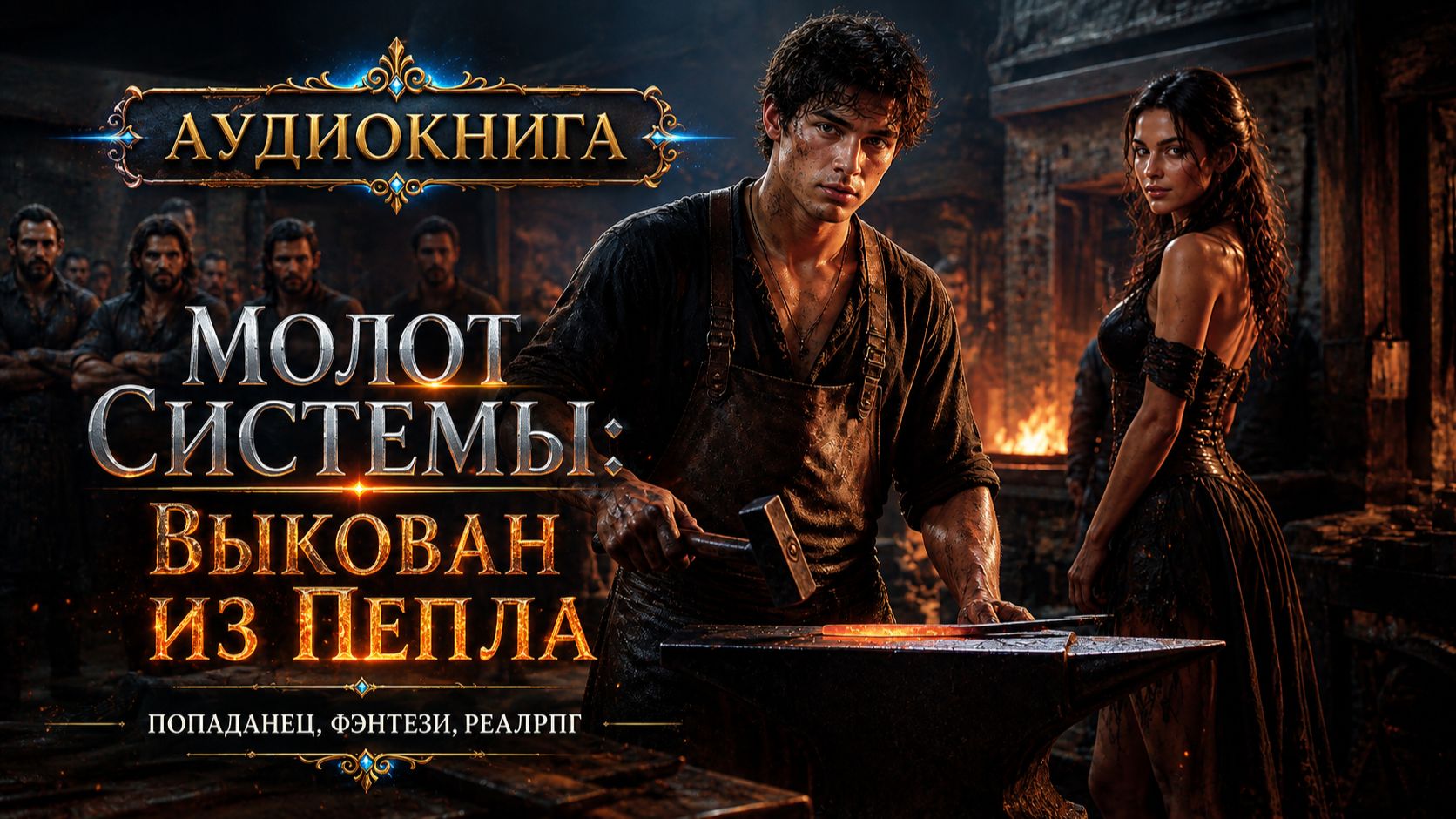 АУДИОКНИГА МОЛОТ СИСТЕМЫ: ВЫКОВАН ИЗ ПЕПЛА, ПОПАДАНЕЦ, ФЭНТЕЗИ, РЕАЛРПГ
