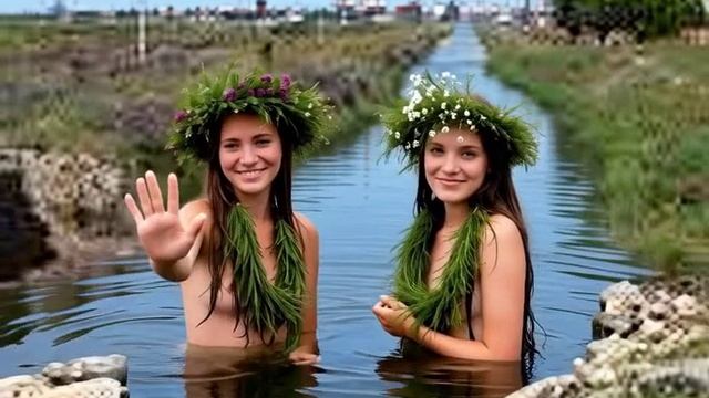 красивые девушки купаться