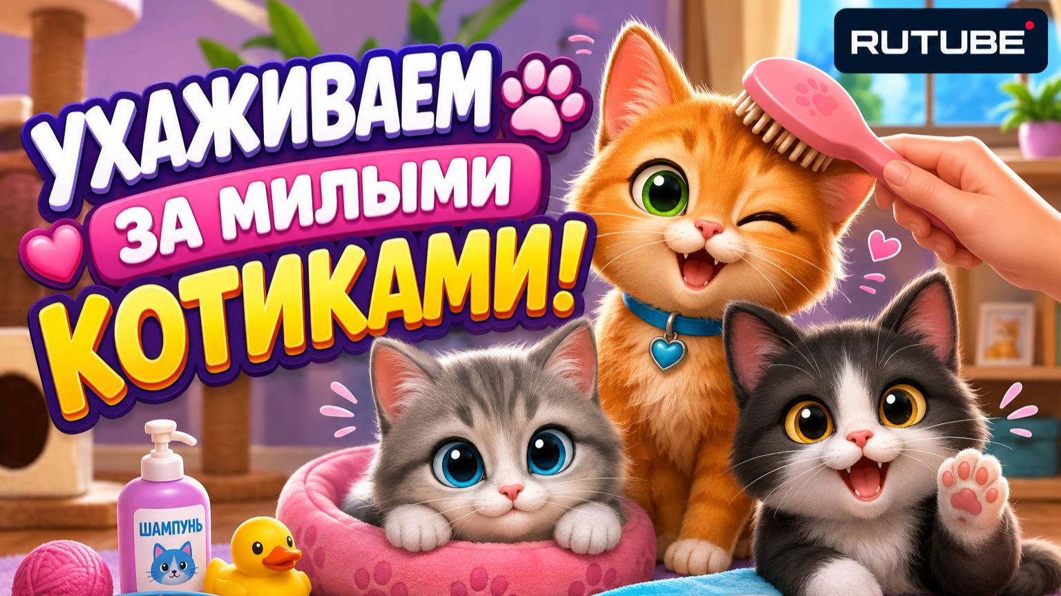 Ухаживаем за котами мультик для детей
