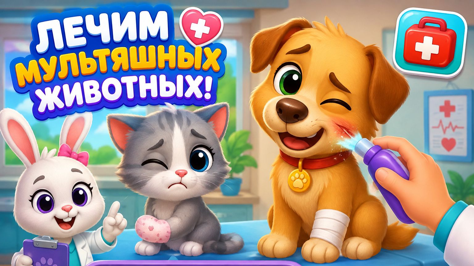 Лечим различных животных. Мультик для детей
