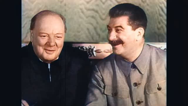 Встречи Черчилля, Рузвельта и Сталина в Ялте, Тегеране и Касабланке | В цвете HD