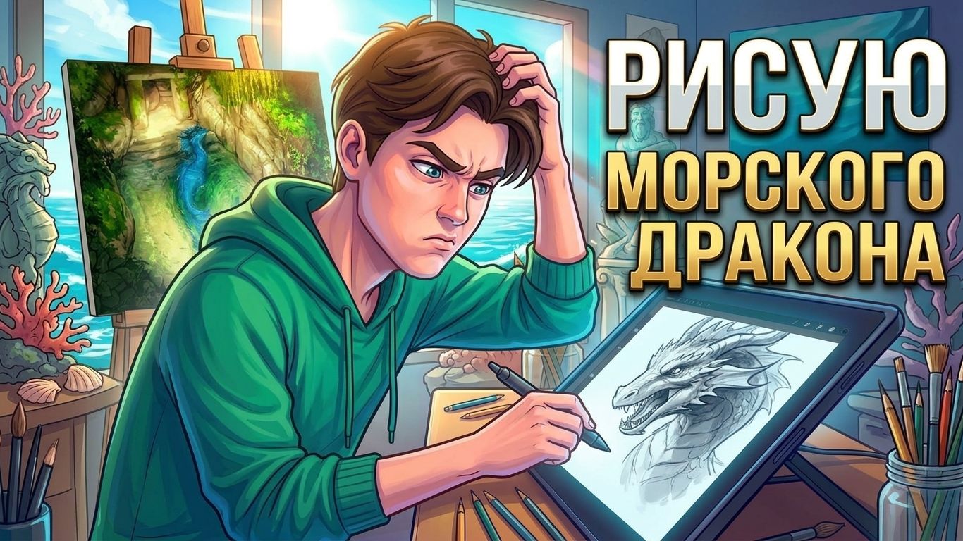 РИСУЮ МОРСКОГО ДРАКОНА