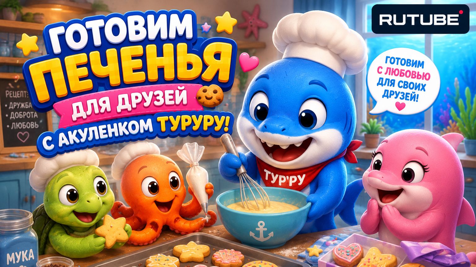 Готовим вместе печенья для друзей
