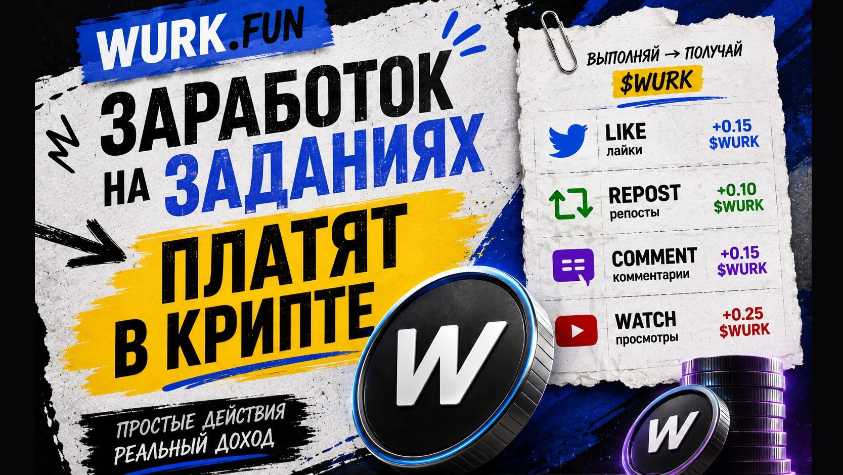 WURK.FUN — платят за лайки и репосты? Как здесь можно заработать