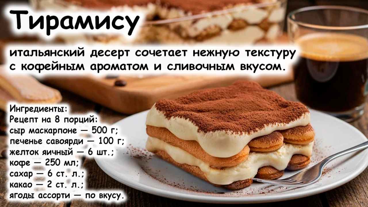 Тирамису быстро