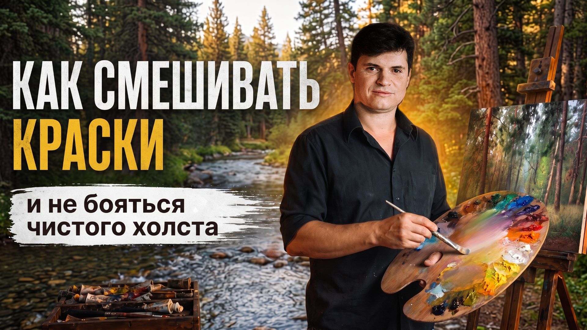 Как смешивать краску и не бояться чистого холста