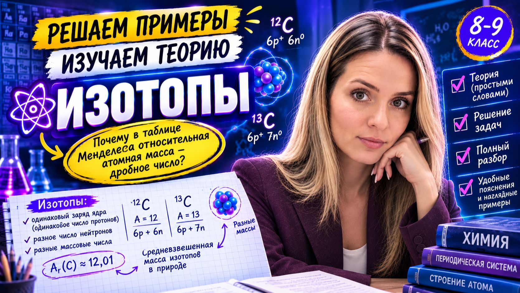 ИЗОТОПЫ. Теория и задачи. Легко и понятно.