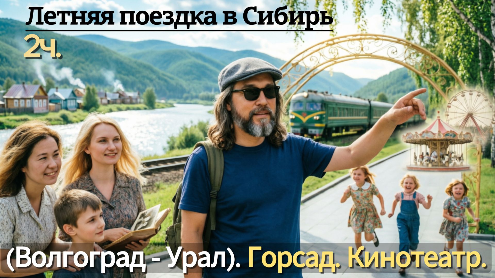 Летняя поездка в Сибирь, 2 ч. (Волгоград - Урал).  Горсад. Кинотеатр.