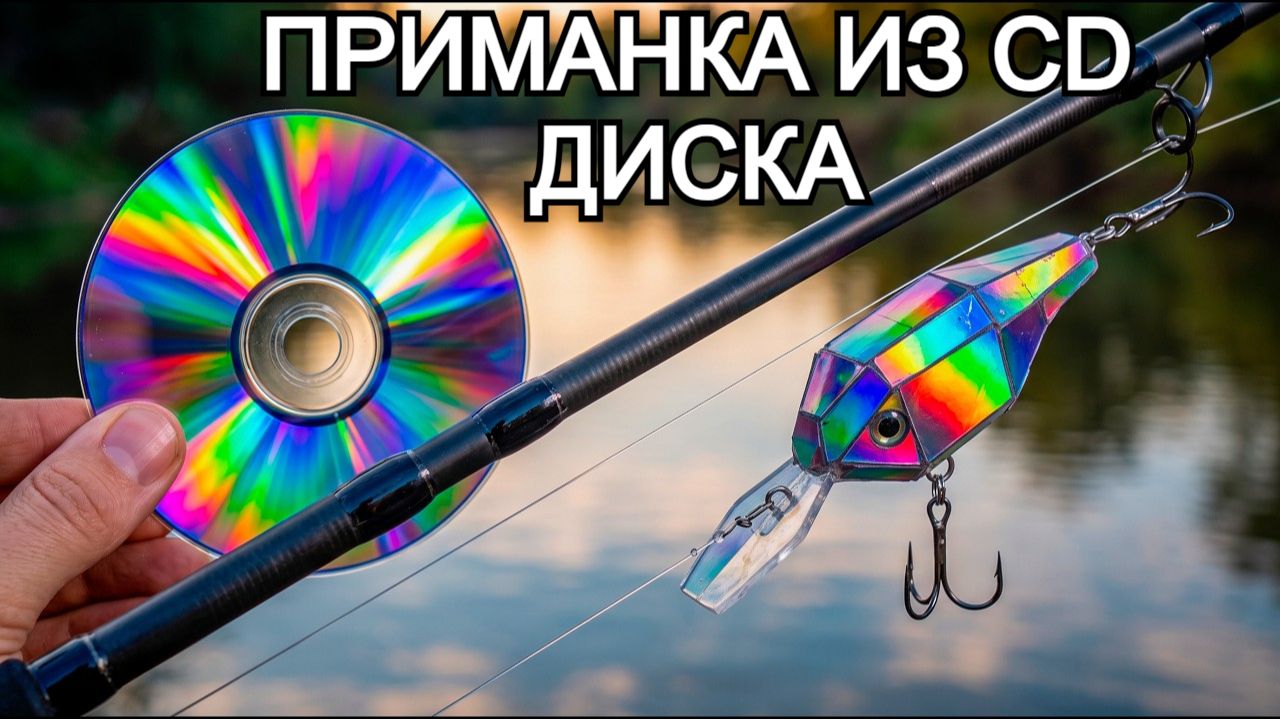 Я сделал голографическую призматическую приманку из старых компакт-дисков