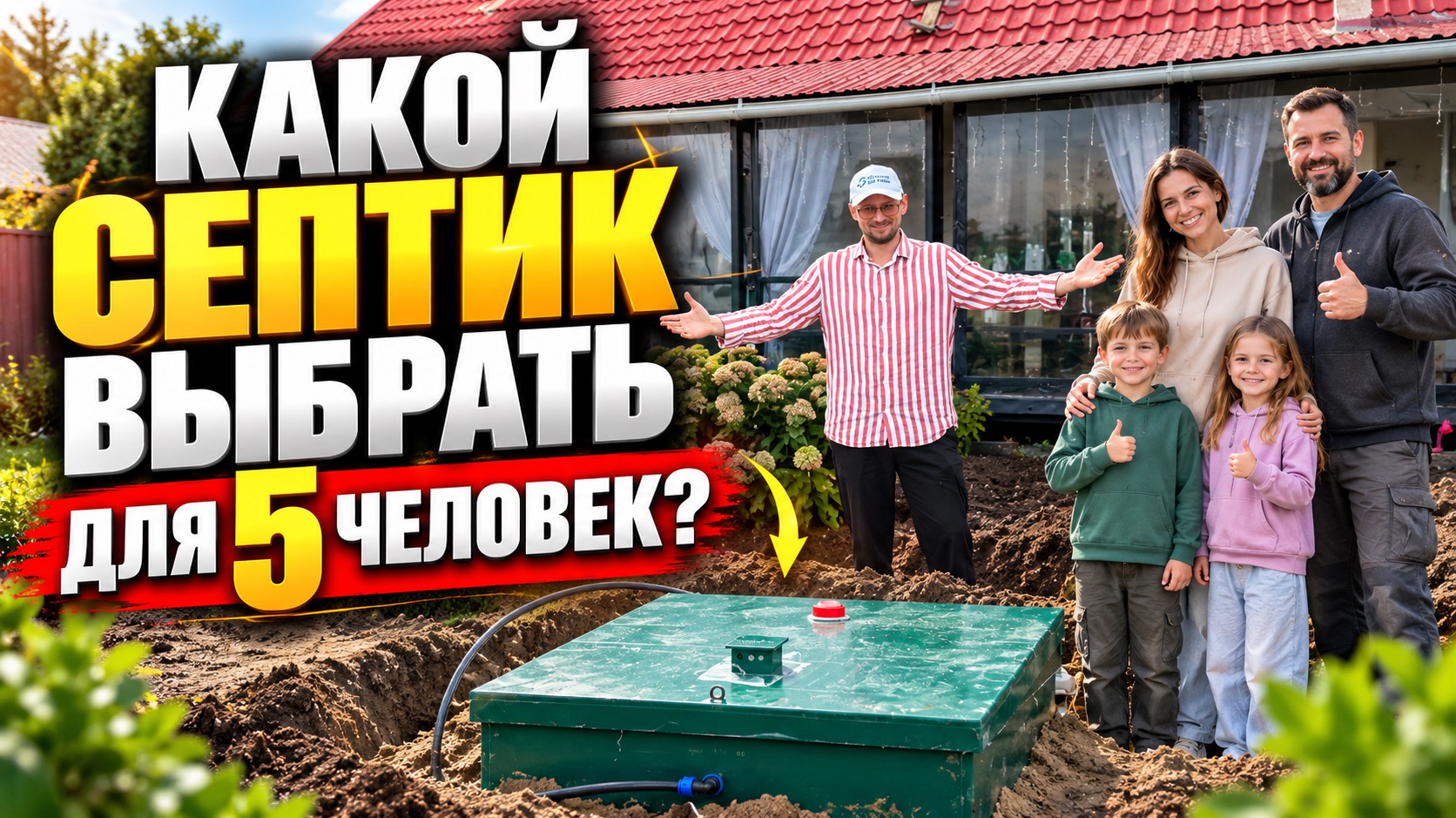 КАКОЙ СЕПТИК ВЫБРАТЬ для 5 человек? ЮНИЛОС АСТРА 8 — обзор автономной канализации для дома