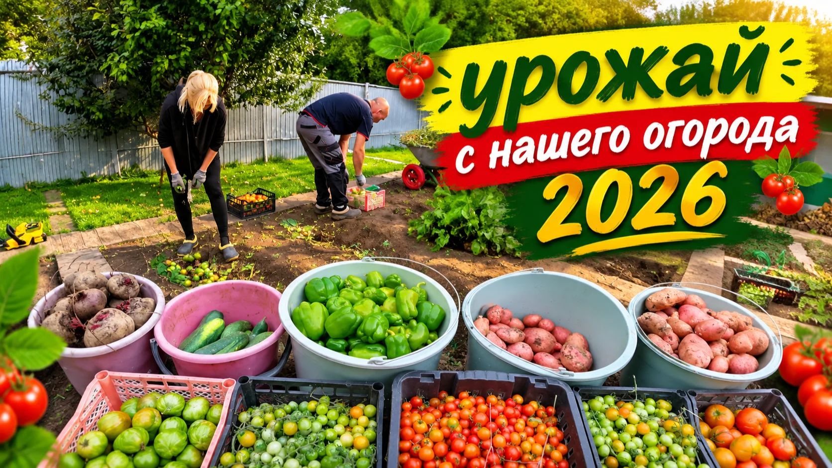 Убрали огород. Урожай 2026.