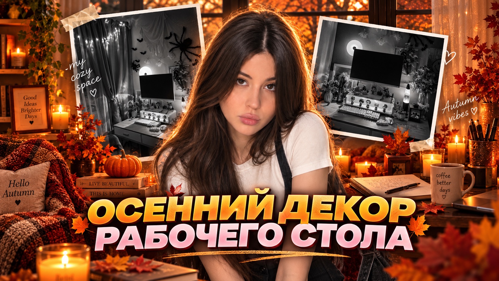 ОСЕННИЙ ДЕКОР РАБОЧЕГО СТОЛА 🍂 Создаю уютное рабочее место