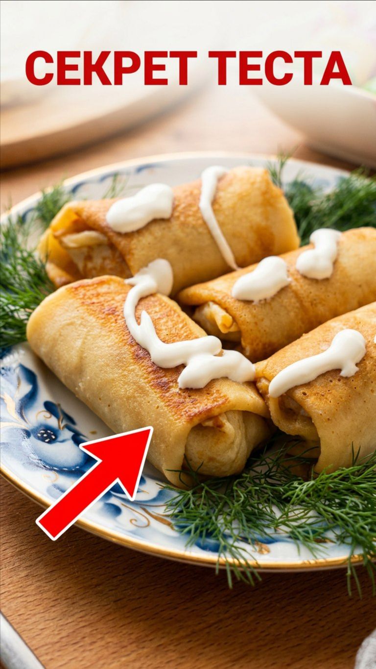 Блины, которые НЕ РВУТСЯ! 🥞 Секрет теста + сочная начинка #Shorts