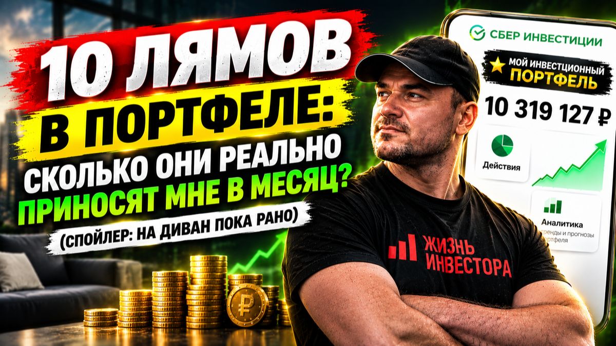 10 лямов в портфеле: честный отчет о том, сколько денег они генерируют мне КАЖДЫЙ месяц😎