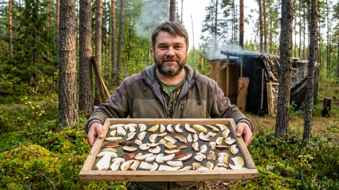 Лесная Грибная сушилка в деле...
