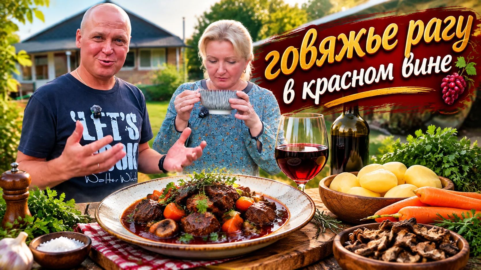 Готовим на природе: простой ужин с вином.