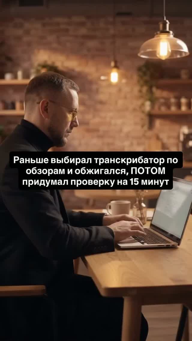 Раньше выбирал транскрибатор по обзорам и обжигался, ПОТОМ придумал проверку на 15 минут: