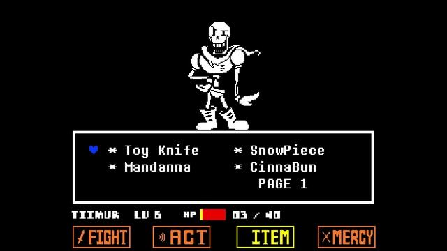 Играю с папайрусом) UNDERTALE