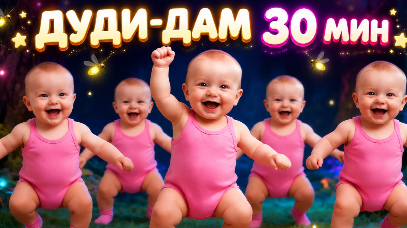 30 минут ДУДИ ДАМ ДАМ песенка для детей