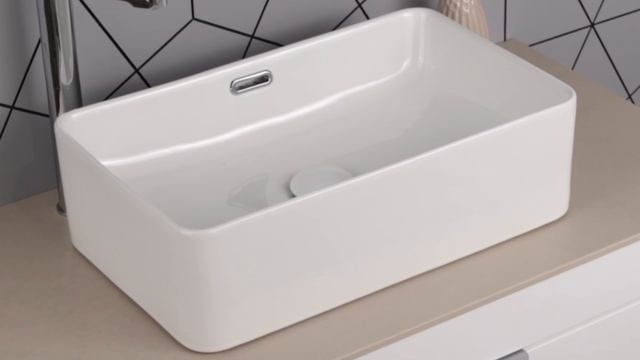 Столешница Flat 90 отв. слева цв. бежевый (345783)