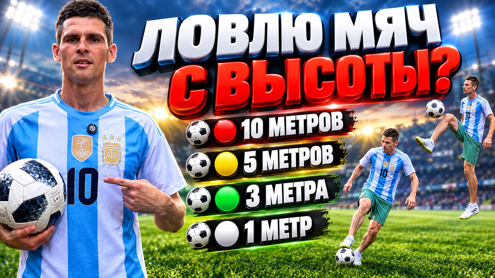 Ловлю мяч с высоты разными способами